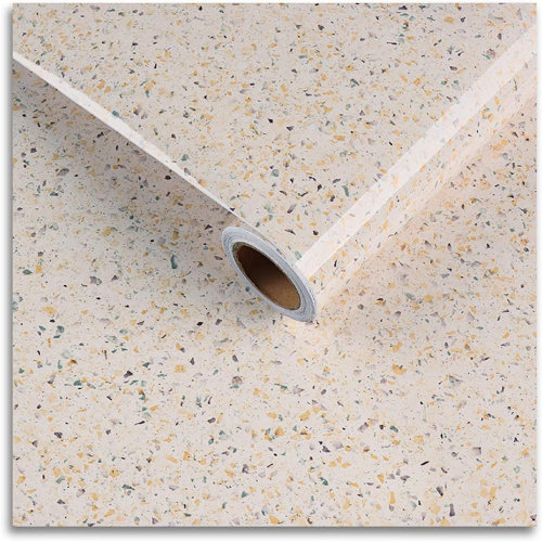 Homlpope Granite Contact Paper Waterproof Granite Wallpape Peel & Stick